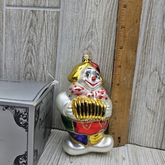 Kurt Adler Polonaise Clown GP303 Glass Ornament Komozja With Box Poland - Picture 7 of 8